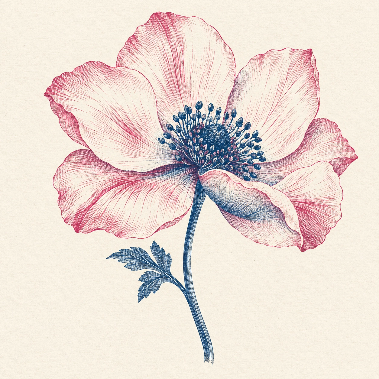 二つの軌道、一輪の花。の完成画